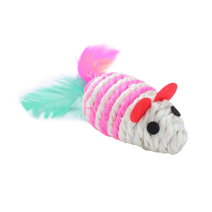 Paws & Claws SISAL MOUSE CAT TOY 16X4.5X4.5 CM