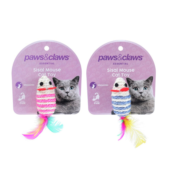 Paws & Claws SISAL MOUSE CAT TOY 16X4.5X4.5 CM