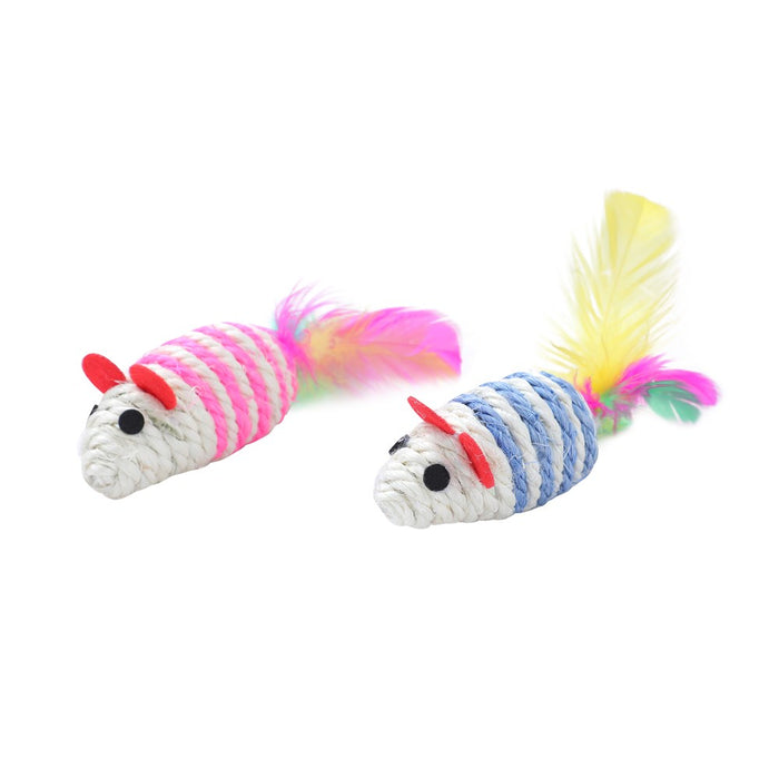Paws & Claws SISAL MOUSE CAT TOY 16X4.5X4.5 CM