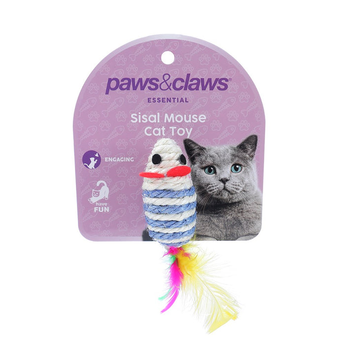 Paws & Claws SISAL MOUSE CAT TOY 16X4.5X4.5 CM