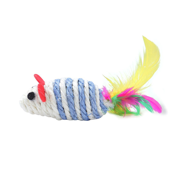 Paws & Claws SISAL MOUSE CAT TOY 16X4.5X4.5 CM