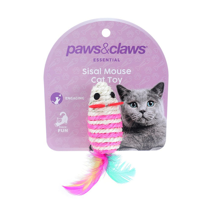 Paws & Claws SISAL MOUSE CAT TOY 16X4.5X4.5 CM