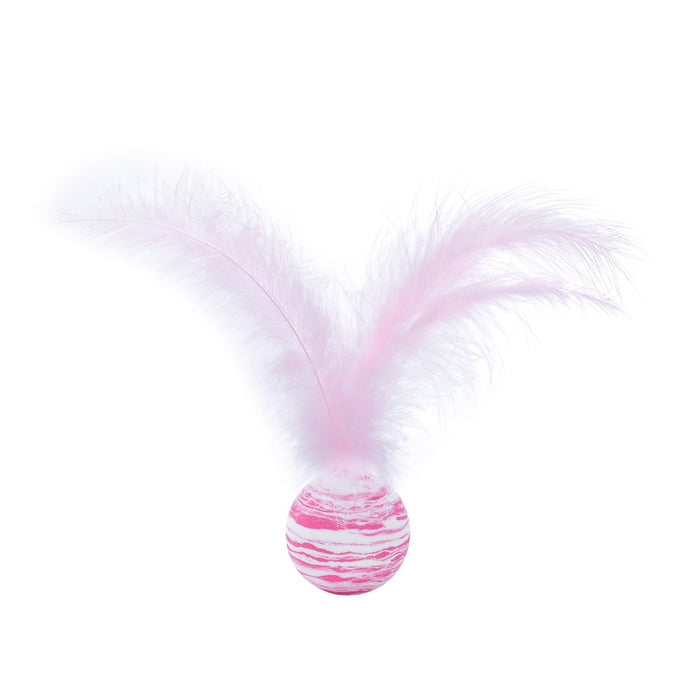 Paws & Claws FOAM CAT TOYS 2PK BALLS WITH FEATHER