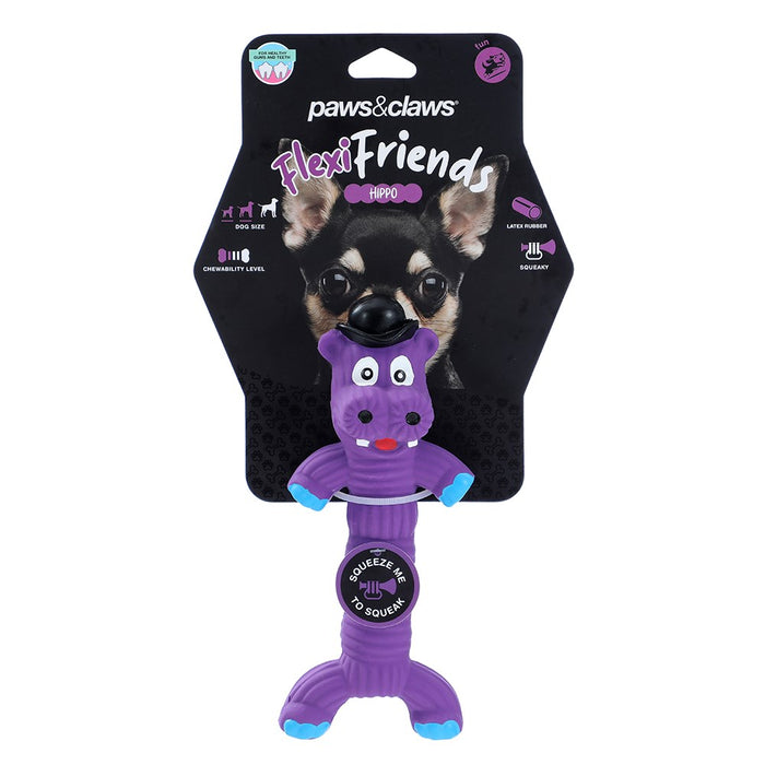 Paws & Claws FLEXIBLE FRIENDS SILLY ANIMALS LATEX PET TOY 20CM