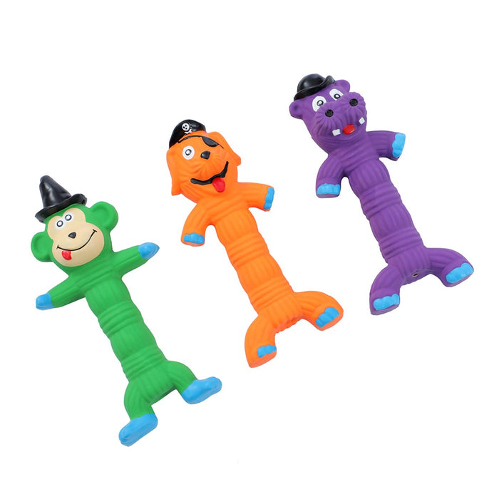 Paws & Claws FLEXIBLE FRIENDS SILLY ANIMALS LATEX PET TOY 20CM