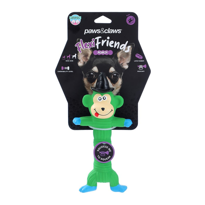 Paws & Claws FLEXIBLE FRIENDS SILLY ANIMALS LATEX PET TOY 20CM