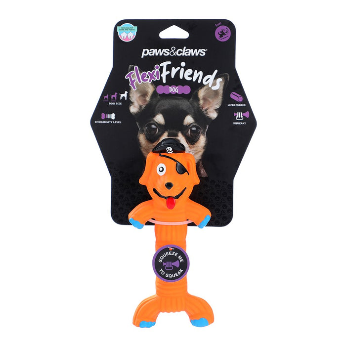 Paws & Claws FLEXIBLE FRIENDS SILLY ANIMALS LATEX PET TOY 20CM