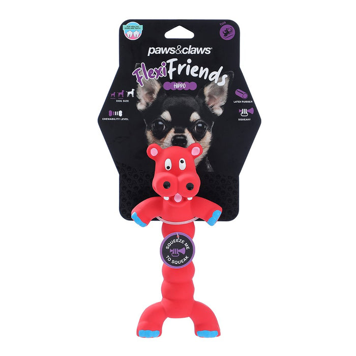 Paws & Claws FLEXIBLE FRIENDS ANIMALS LATEX PET TOY 20CM