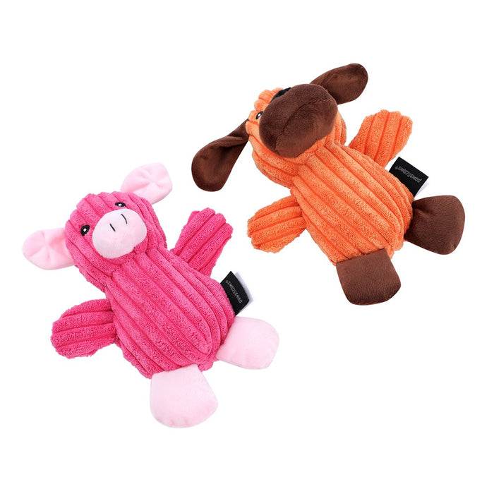 Paws & Claws PLUSH CORDUROY ANIMALS 24X16CM