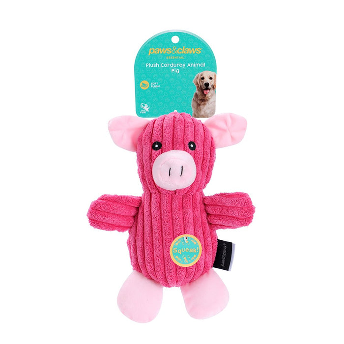 Paws & Claws PLUSH CORDUROY ANIMALS 24X16CM