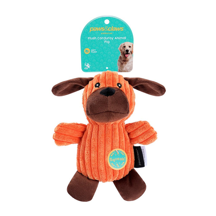 Paws & Claws PLUSH CORDUROY ANIMALS 24X16CM