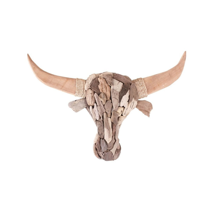 2 set Driftwood Bulls Head Wall Art