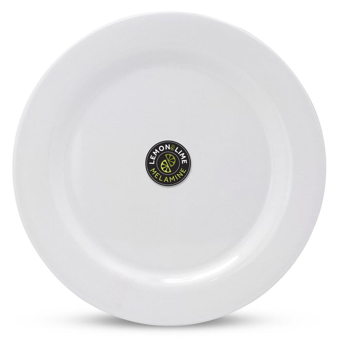 Lemon & Lime MELAMINE DINNER PLATE ROUND 27.5CM WHITE