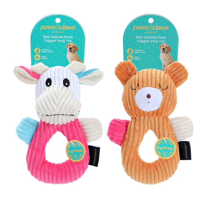 Paws & Claws PLUSH ANIMAL TUGGER 12X24X3CM