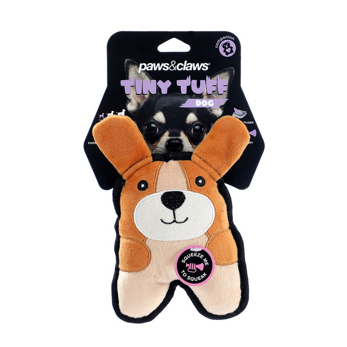 Paws & Claws TINY TUFF PLUSH SQUEAKY ANIMALS 16X10X3.5CM