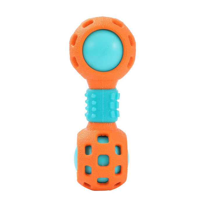 Paws & Claws TPR DUMBELL W/ SQUEAKY BALL 15.5CM