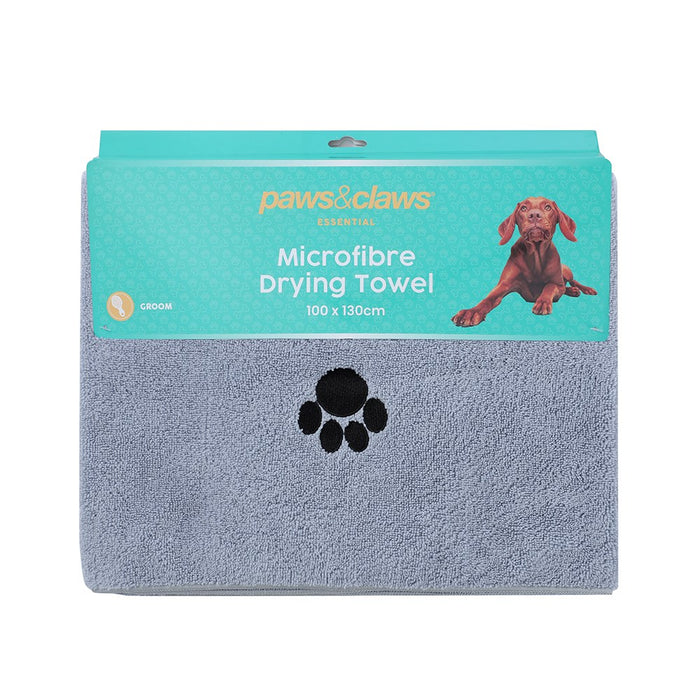Paws & Claws MICROFIBRE DRYING TOWEL LGE 100X130CM