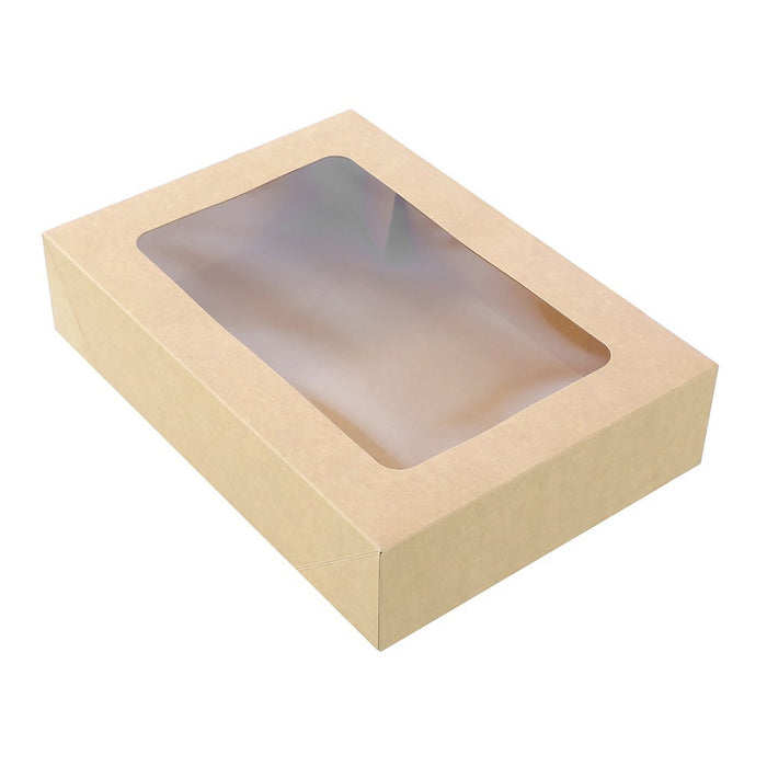 Lemon & Lime Eco Kraft Grazing Box, 7 Litre Capacity, 36 x 25 x 8 cm Size (Pack of 3)