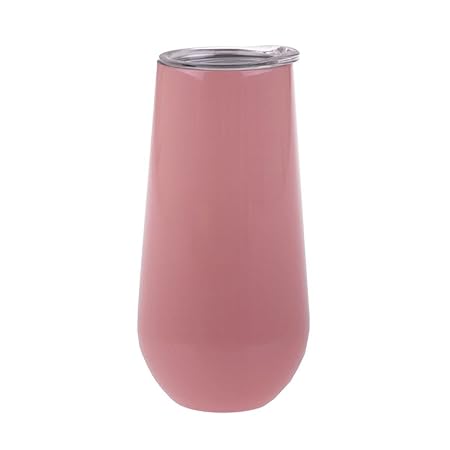 S/S D/WALL INS. CHAMPAGNE FLUTE 180ML SOFT PINK