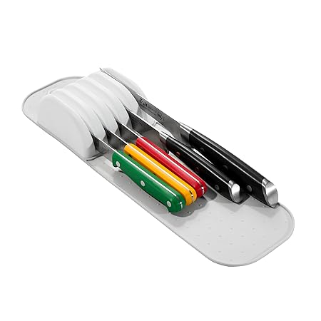 SMALL IN-DRAWER KNIFE MAT 38.4 X 10.6 X 5.4CM WHITE