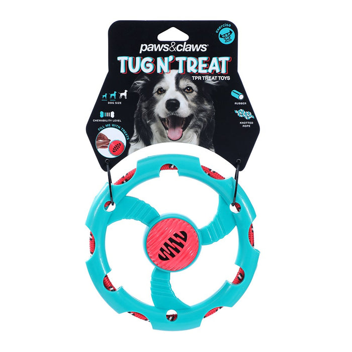 Paws & Claws TUG N' TREAT TPR + ROPE TOY 16X16X6CM