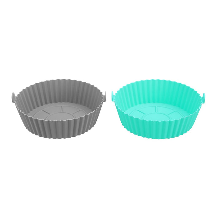 Lemon & Lime SILICONE AIR FRYER TRAY 2PK ROUND 20X20X6CM