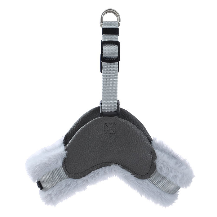 Paws & Claws FAUX FUR & LEATHER HARNESS SML 30-42CM