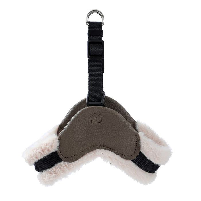 Paws & Claws FAUX FUR & LEATHER HARNESS SML 30-42CM