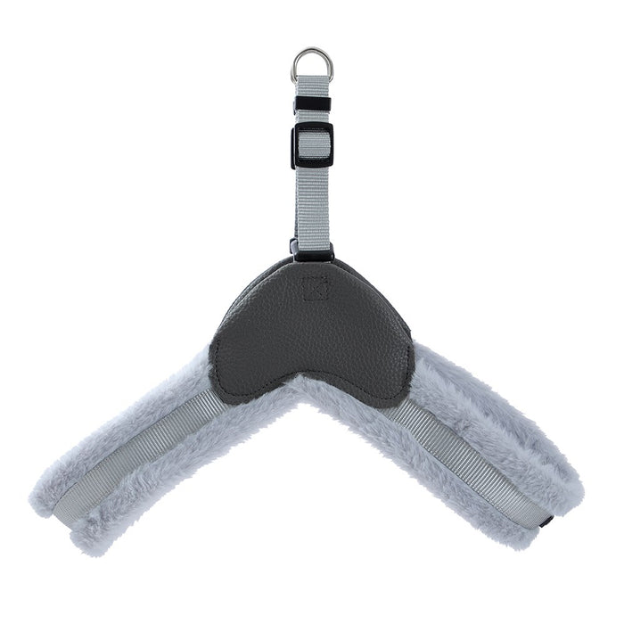 Paws & Claws FAUX FUR & LEATHER HARNESS MED 48-60CM