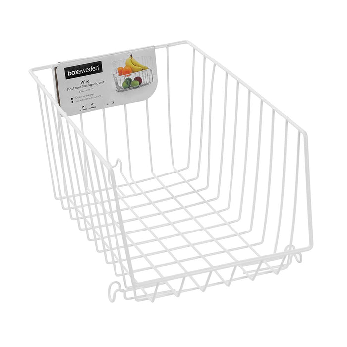 Boxsweden Wire Stackable Storage Basket 33X21X17Cm