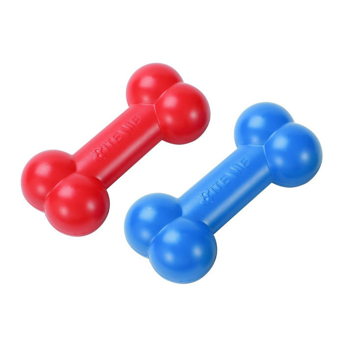 Paws & Claws SUPER TUFF BONE TPR PET TOY 18CM RED & BLUE
