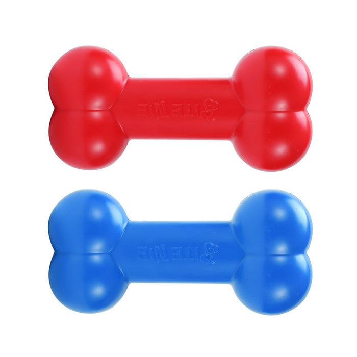 Paws & Claws SUPER TUFF BONE TPR PET TOY 18CM RED & BLUE