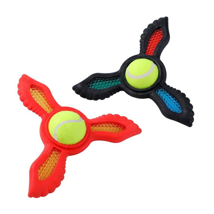 Paws & Claws FETCH FLYER TPR FOAM W/ TENNIS BALL 21.9X19.5X6CM