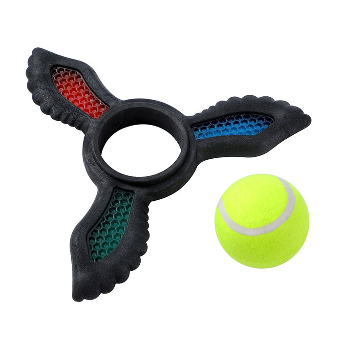 Paws & Claws FETCH FLYER TPR FOAM W/ TENNIS BALL 21.9X19.5X6CM