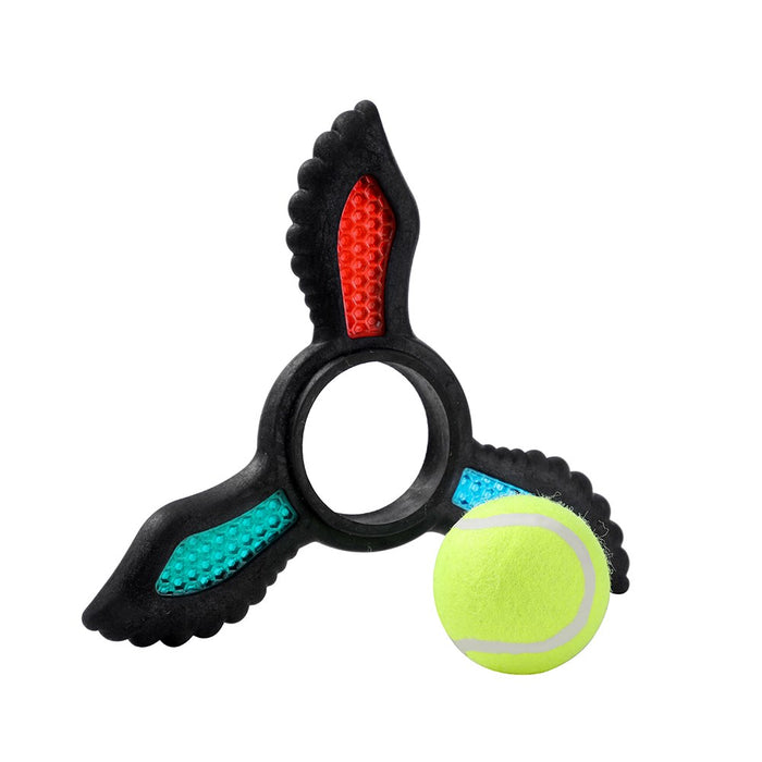 Paws & Claws FETCH FLYER TPR FOAM W/ TENNIS BALL 21.9X19.5X6CM