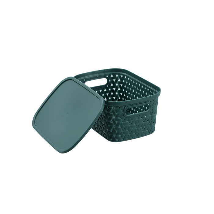 Boxsweden Rattan Basket Lidded 3L 21.5X10.5X15Cm