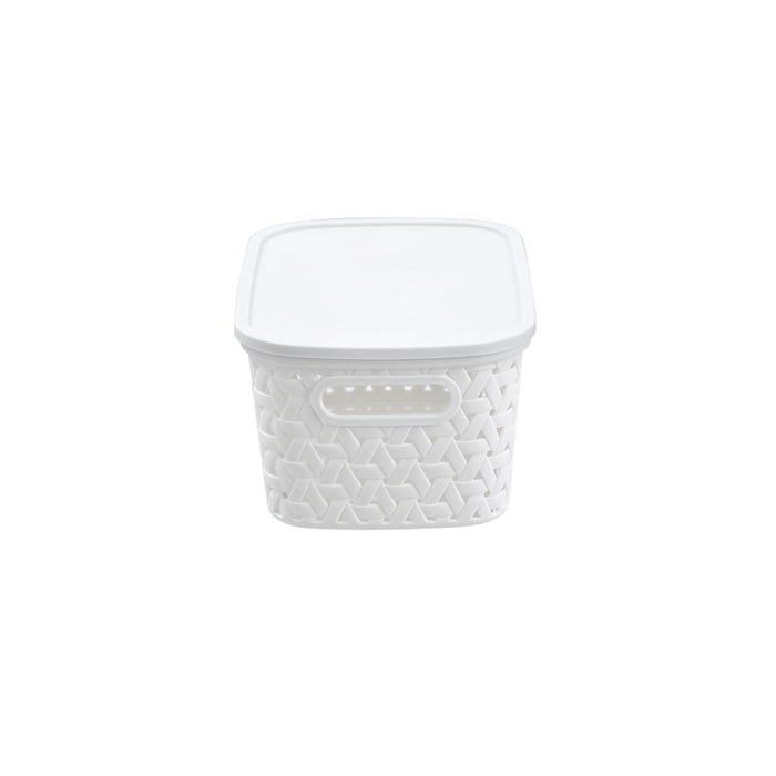 Boxsweden Rattan Basket Lidded 3L 21.5X10.5X15Cm