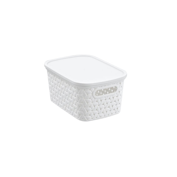 Boxsweden Rattan Basket Lidded 3L 21.5X10.5X15Cm