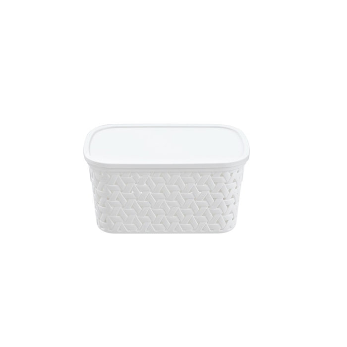Boxsweden Rattan Basket Lidded 3L 21.5X10.5X15Cm