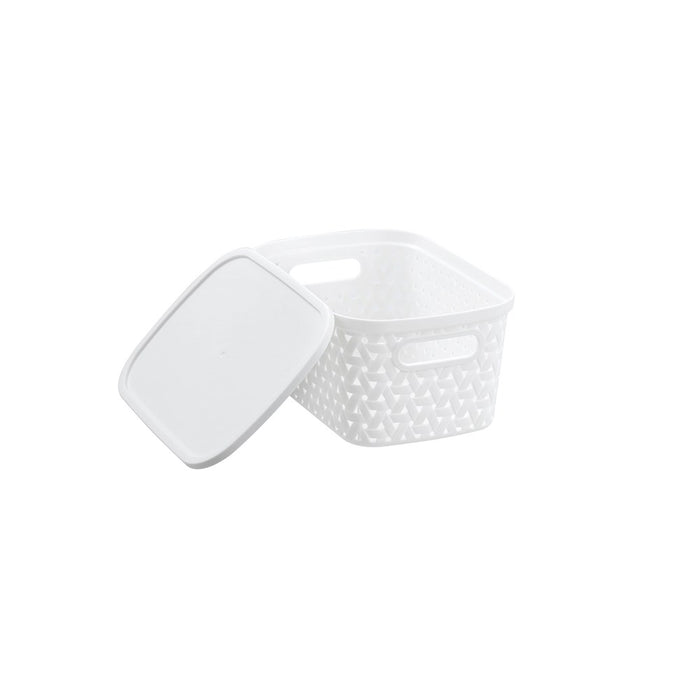 Boxsweden Rattan Basket Lidded 3L 21.5X10.5X15Cm