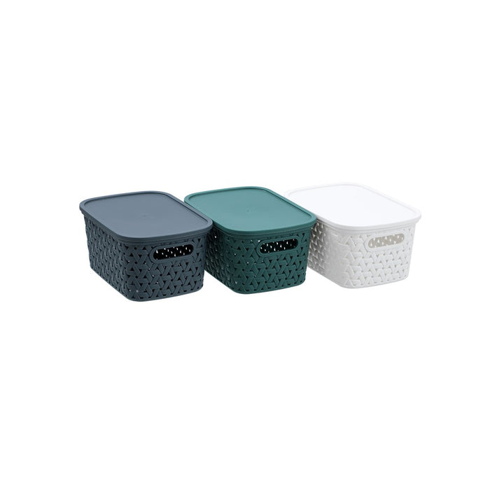 Boxsweden Rattan Basket Lidded 3L 21.5X10.5X15Cm