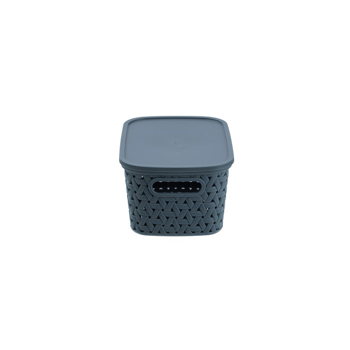 Boxsweden Rattan Basket Lidded 3L 21.5X10.5X15Cm