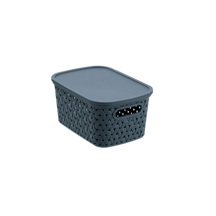 Boxsweden Rattan Basket Lidded 3L 21.5X10.5X15Cm