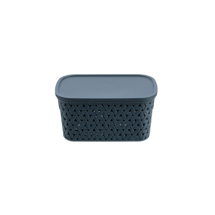 Boxsweden Rattan Basket Lidded 3L 21.5X10.5X15Cm