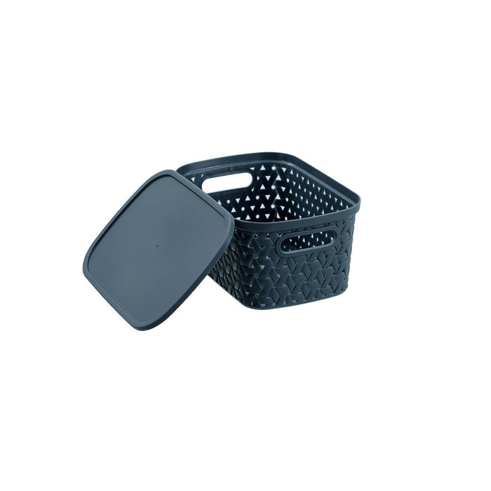 Boxsweden Rattan Basket Lidded 3L 21.5X10.5X15Cm
