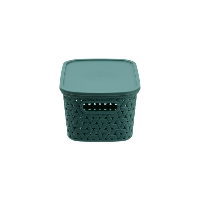 Boxsweden Rattan Basket Lidded 3L 21.5X10.5X15Cm