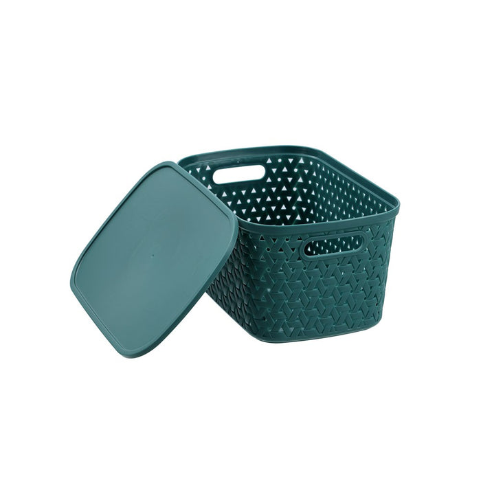 Boxsweden Rattan Basket Lidded 7L 30X20.5X15.5Cm