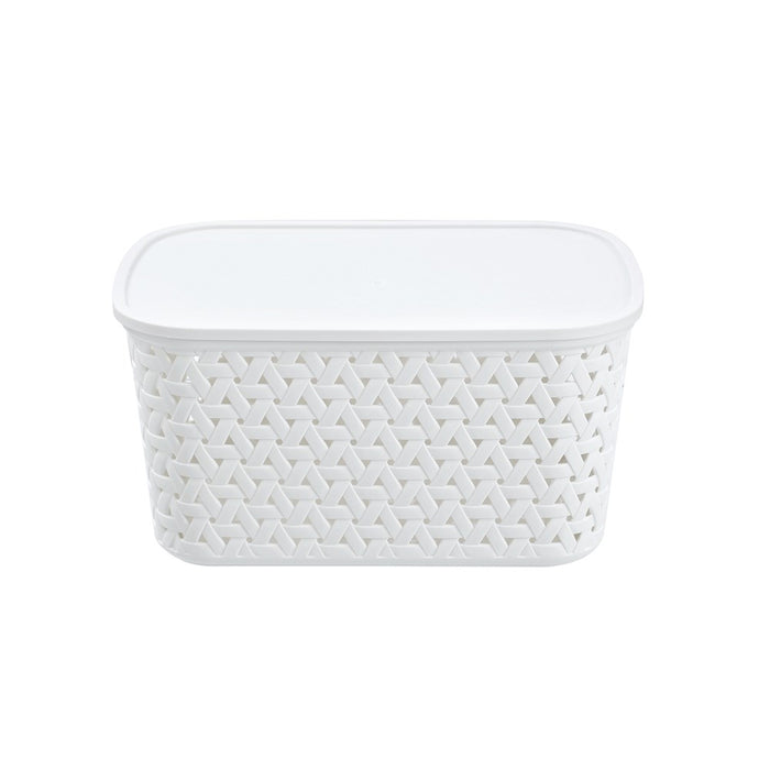 Boxsweden Rattan Basket Lidded 7L 30X20.5X15.5Cm
