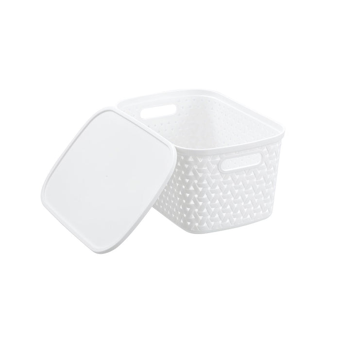 Boxsweden Rattan Basket Lidded 7L 30X20.5X15.5Cm