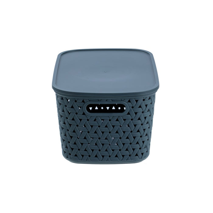 Boxsweden Rattan Basket Lidded 7L 30X20.5X15.5Cm